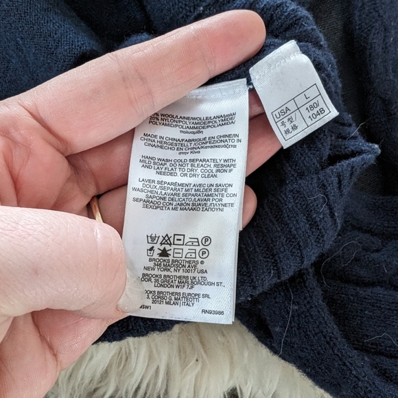 BROOKS BROTHERS - Wool Blend Cowl Neck Cardigan - Picture 2 of 13